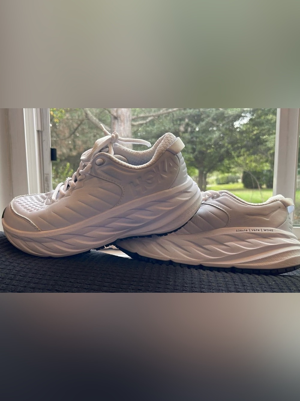 Hoka One One Women's White Running Shoes Wide
